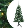 vidaXL Corner Artificial Christmas Tree Green 150 cm PVC and Metal