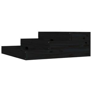 vidaXL Planter Black 78x78x27 cm Solid Wood Pine
