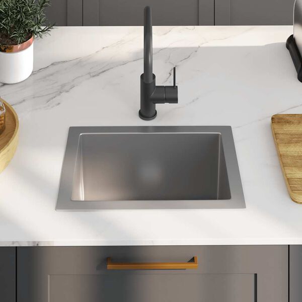 vidaXL Handmade Kitchen Sink Stainless Steel