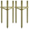 vidaXL Tree Stakes 2 pcs Impregnated Pinewood 50x45x150 cm