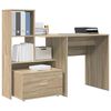 vidaXL Desk Sonoma Oak 131.5 x 50 x 106.5 cm Engineered Wood