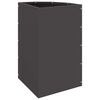 vidaXL Corner Planter Black 30 x 30 x 50 cm Steel