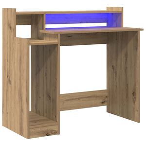 vidaXL Desk Artisan Oak 97 x 45 x 90 cm Engineered Wood
