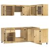 vidaXL Cabinet with Shelf SKI 8 pcs Honey Brown Solid Pine Wood