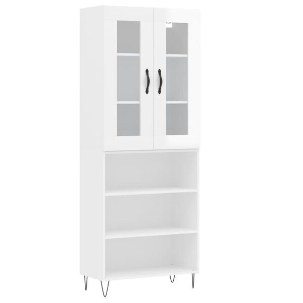 vidaXL Highboard White 69.5x34x180 cm Engineered Wood