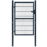 vidaXL 2D Fence Gate (Single) Anthracite Grey 106 x 190 cm