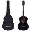 vidaXL Classical Guitar for Beginner with Bag Black 4/4 39