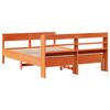 vidaXL Bed Frame without Mattress Wax Brown 140x200 cm Solid Wood Pine