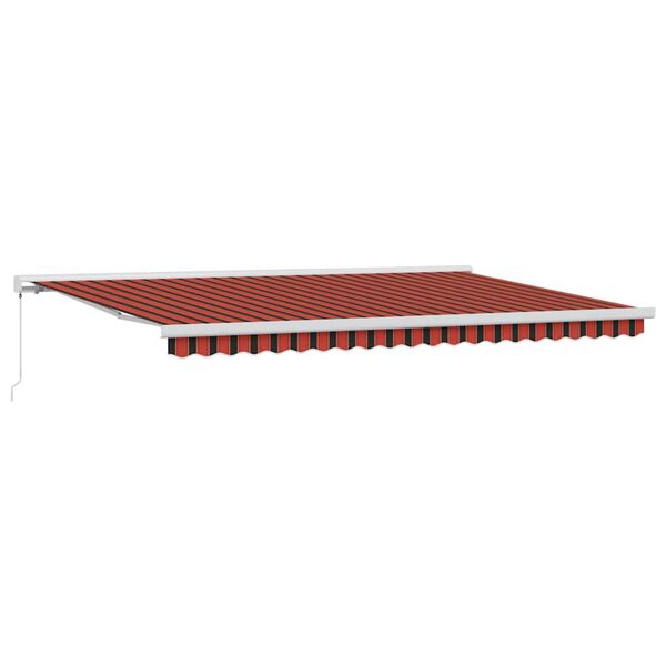 vidaXL Retractable Awning Red and Black 500 x 300 cm Fabric and Metal
