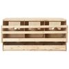 vidaXL Chicken Laying Nest 3 Compartments 72x33x38 cm Solid Pine Wood