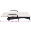 vidaXL Sun Lounger with Wheels Poly Rattan Black