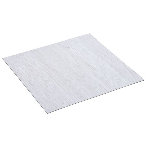 vidaXL Self-adhesive Flooring Planks 5.11 m&sup2; PVC White