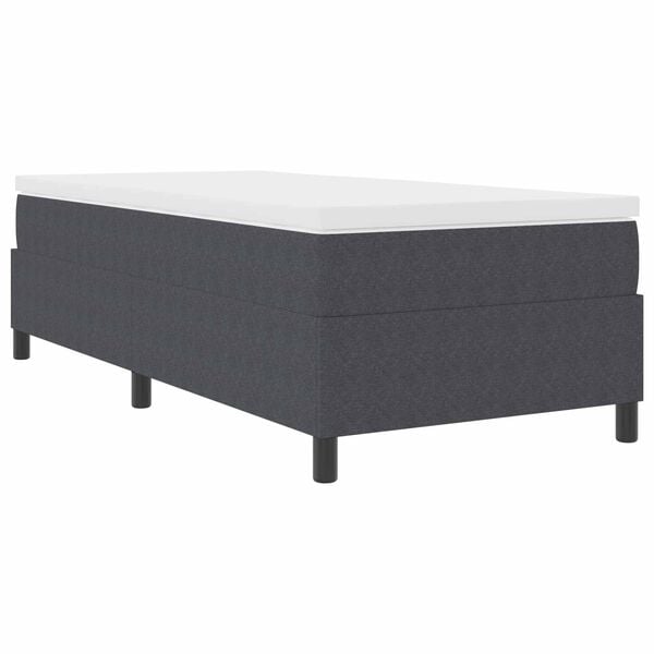vidaXL Platform Bed Frame Dark Grey 100 x 200 cm Fabric