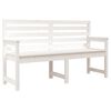vidaXL Garden Bench White 159.5x48x91.5 cm Solid Wood Pine