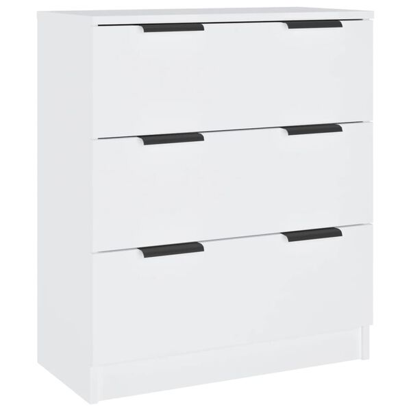 vidaXL 3 Piece Sideboards White Engineered Wood