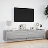 vidaXL TV Wall Cabinet with LED Grey Sonoma 180x31x38 cm