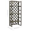 vidaXL Garden Trellis Planter with Shelves Grey 60x30x140 cm Solid Firwood