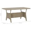 vidaXL Garden Table Grey 130x70x66 cm Poly Rattan