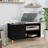 vidaXL Record Cabinet Black 84.5x38x48 cm Engineered Wood