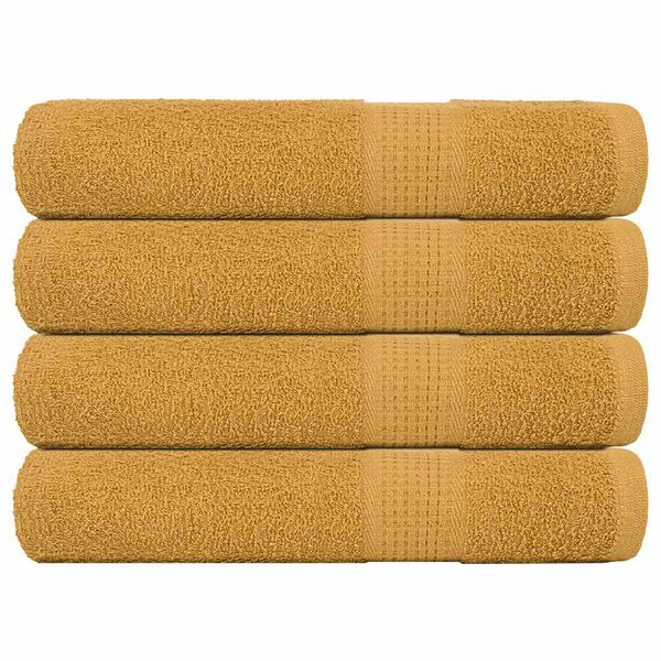 vidaXL Sauna Towels "FROGN" 4 pcs Gold 80x200 cm 360 gsm