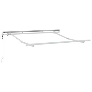 vidaXL Awning Frame Retractable White 2.5 x 2 m Metal
