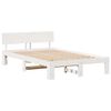 vidaXL Bed Frame with Headboard White 120 x 200 cm Solid Pine Wood