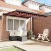 vidaXL Retractable Awning Red and Black 300 x 250 cm Fabric and Metal