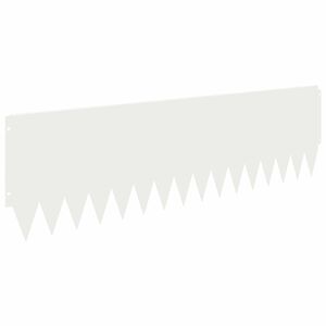 vidaXL Lawn Edging 10 pcs 103 x 30 cm Steel White
