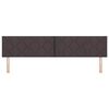 vidaXL Headboard with LED Strip Lights Adjustable Brown 200 cm Fabric