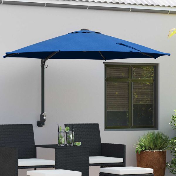 vidaXL Garden Parasol Azurblau 248 x 248 x 148 cm Polyester and Steel