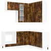 vidaXL Kitchen Unit LUCCA 8 pcs Smoked Oak Engineered Wood