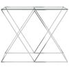 vidaXL Side Table Silver 90x40x75 cm Stainless Steel and Glass