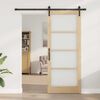 vidaXL Sliding Door ORKDAL Natural and Black 86 x 211 cm