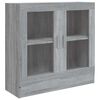 vidaXL Vitrine Cabinet Grey Sonoma 82,5x30,5x80 cm Engineered Wood