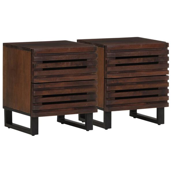 vidaXL Bedside Cabinets 2 pcs 40x34x46 cm Solid Wood Mango