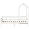 vidaXL Day Bed with Roof without Mattress White 80x200 cm Solid Wood