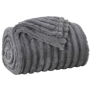 vidaXL Throw Blanket Dark Grey 270 x 240 cm 1.73 kg Fleece