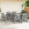vidaXL Garden Dining Chair 6 pcs Light Grey 65.5 x 55.5 x 88cm Plastic