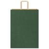 vidaXL Paper Bags 250 pcs with Handles Green 32x17x44 cm