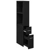 vidaXL Bathroom Furniture Set Wall-mounted Black Oak 22 x 41 x 135 cm