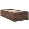 vidaXL Bed Frame without Mattress Brown Oak 75x190 cm Small Single