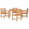 vidaXL 5 Piece Garden Dining Set Solid Wood Teak
