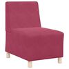 vidaXL Modular Sofa Unit Armless 3 pcs Wine Red 55 x 74 x 82 cm Velvet