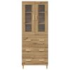 vidaXL Highboard with Drawer Artisan Oak 69.5 x 34 x 180 cm