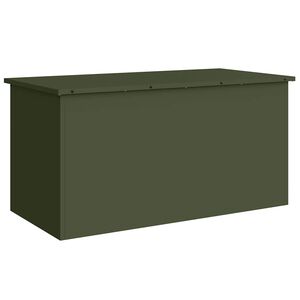 vidaXL Outdoor Storage Box Olive Green 100 x 50.5 x 50 cm Steel