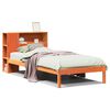 vidaXL Bookcase Bed without Mattress Wax Brown 75x190 cm Small Single Solid Wood Pine