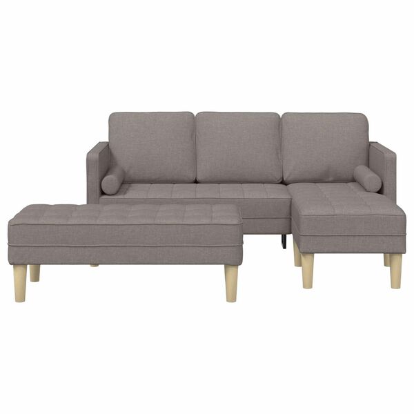 vidaXL Sofa Set 2 pcs Taupe 173 x 131 x 67 cm Fabric