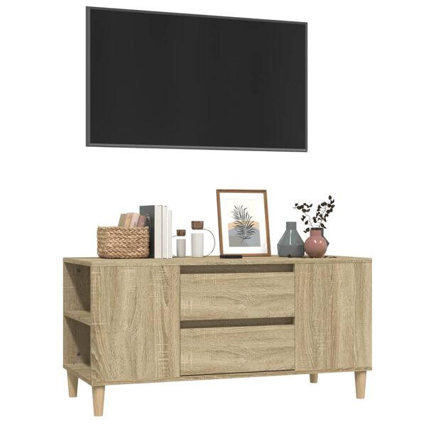 vidaXL TV Cabinet Sonoma Oak 102x44.5x50 cm Engineered Wood