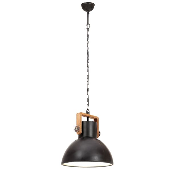 vidaXL Industrial Hanging Lamp 25 W Black Round 40 cm E27
