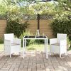 vidaXL Garden Chair 2 pcs White 53 x 49 x 85 cm Polypropylene